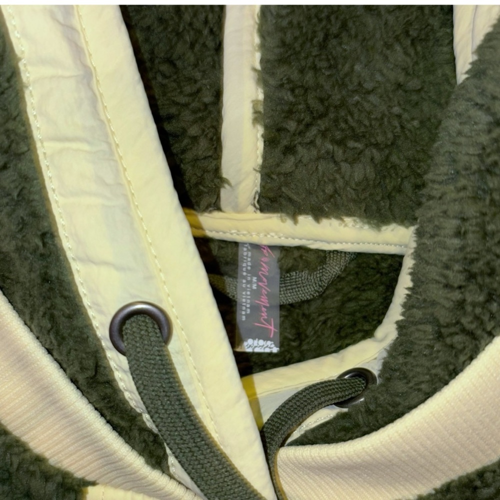 Last 2! NWT Free People x FP Movement Trail Bender Fleece Hooded Jacket Seagrass - Picture 9 of 15